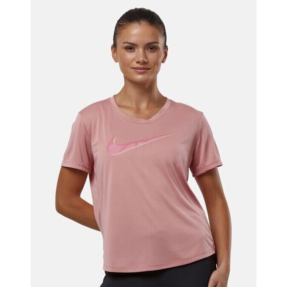 Nike - Women's Dri-Fit Swoosh - Running shirt size M, Rose - Picture 2 of 5